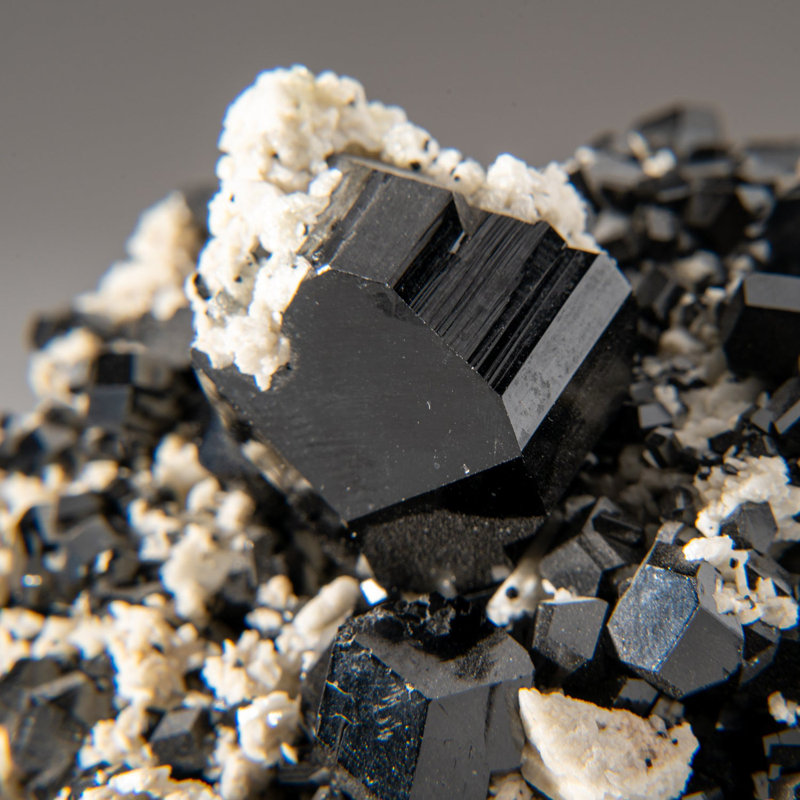 Schorl Tourmaline on Albite from Skardu District, Gilgit-Baltistan, Pakistan