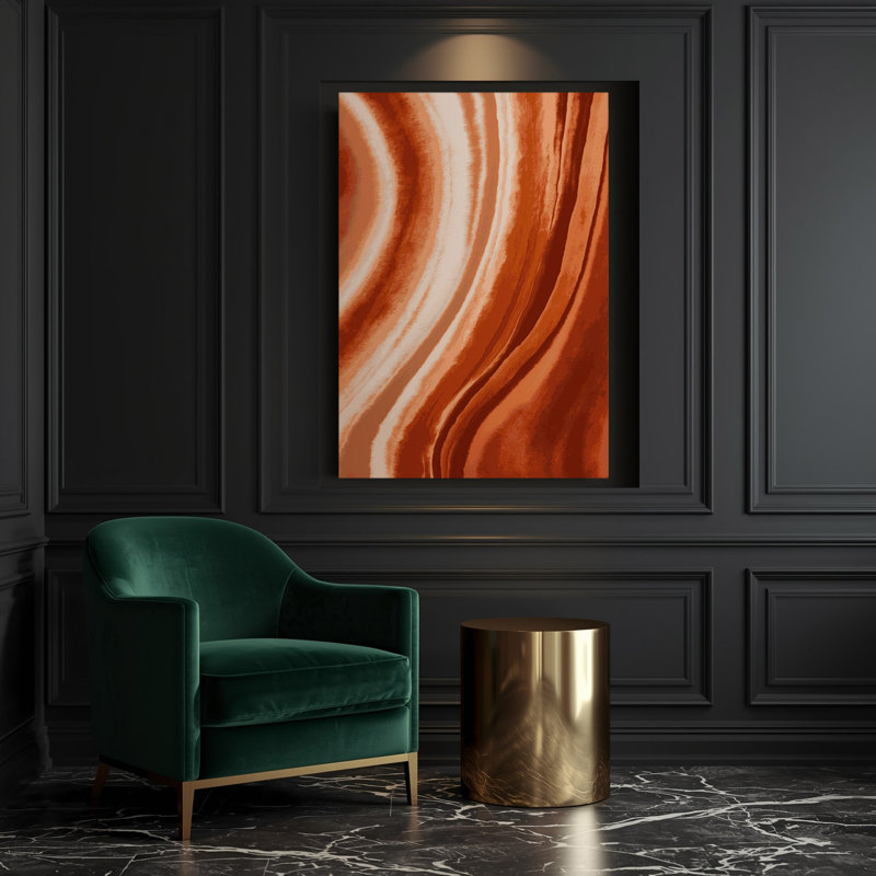Art mural abstrait sur toile 87, H 14 po x l 11 po