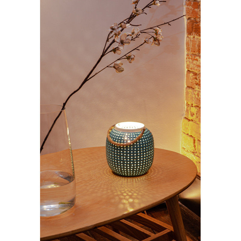 Hughestown 65cm Gold Standard Table Lamp, Turquoise