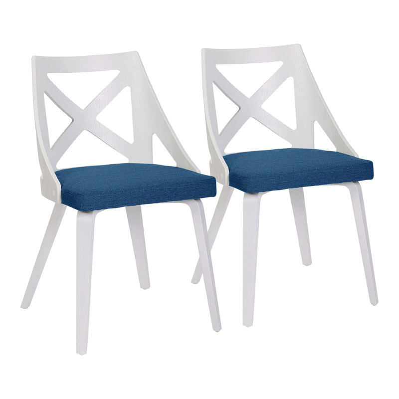 Darshini Upholstered Accent Chair, Blue Polyester