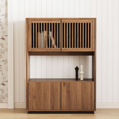 Armoire de rangement à double porte 33,46 po Roanoke avec tablettes de rangement externes