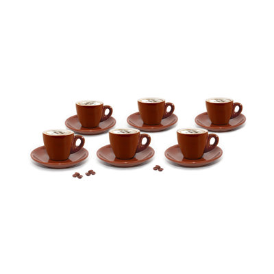 Porcelain Cappuccino Cup and Saucer