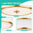 3-Light Flush Mount Ceiling Light Fixture 12.6" Drum Light With White Fabric Shade Modern Close To Ceiling Light(Brushed Gold)