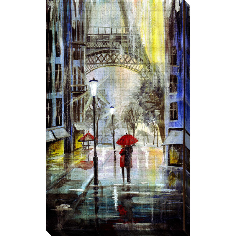 Paris Walk - impression sur toile tendue, H 60 po x l 36 po x P 1,5 po