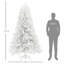 Arbre de Noël artificiel de 9 pi de hauteur, arbre de Noël non éclairé avec 2132 branches, ouverture automatique, base en acier, décoration des Fêtes pour bureau personnel, blanc-107091620