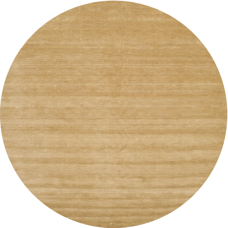 Tapis brun contemporain, Rond 5 pi