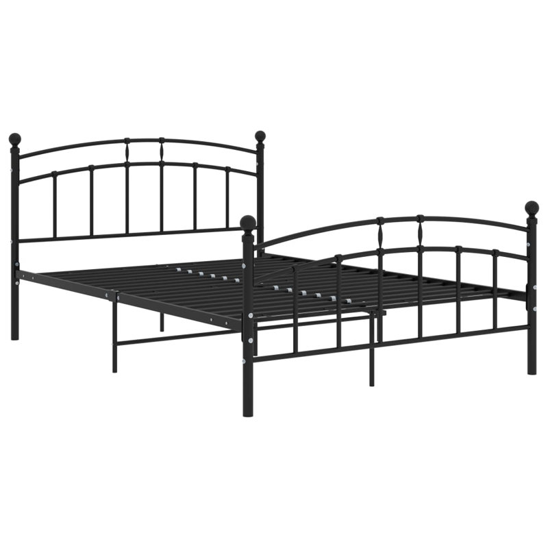 Aiello DE Size - 200 X 220 Cm Metal Bed, Black