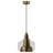 7"W Martin Brushed Brass Bell-Shaped Pendant Light