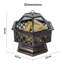Auzenne Hexagon Iron Wood Burning Fire Pit