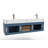 Russett 60'' Double Bathroom Vanity with Solid Surface Top-459392714-459392708-446490812