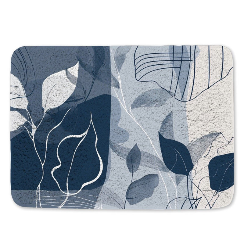 Cohryn Microfiber / Microsuede Non-Slip Bath Mat, 17"W x 24"L