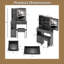 Ensemble coiffeuse 29 po avec miroir à DEL, coiffeuse et tabouret compacts-1778270679