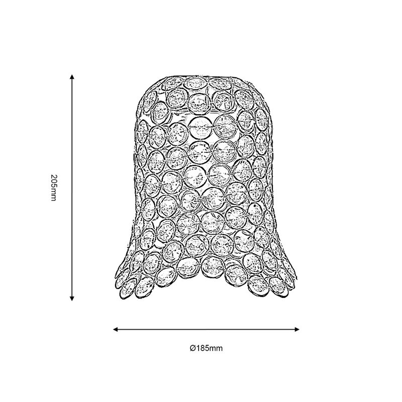 Ireby 20.5cm H Glass Bell Pendant Shade ( Screw On ) in Silver