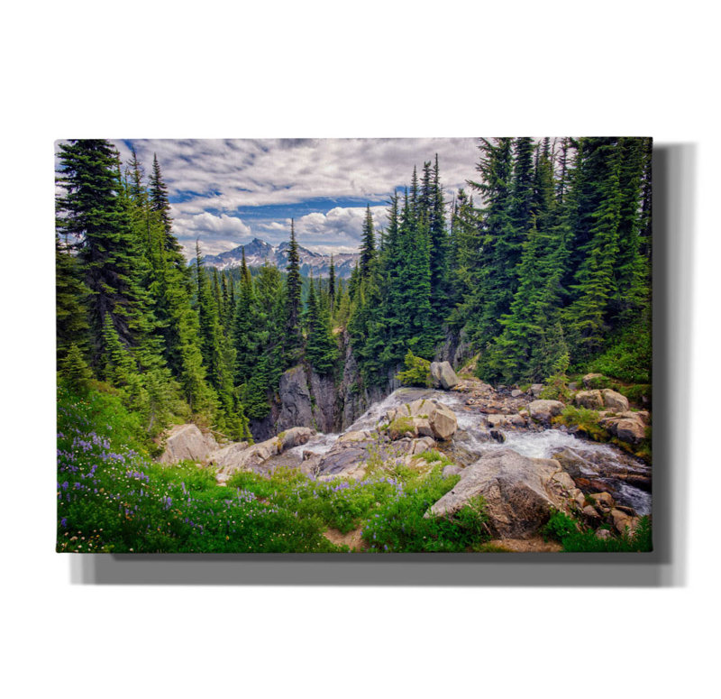 «Spring In Paradise» par Rick Berk, art mural sur toile, 60 po x 40 po, H 18 po x l 26 po x P 0,75 po