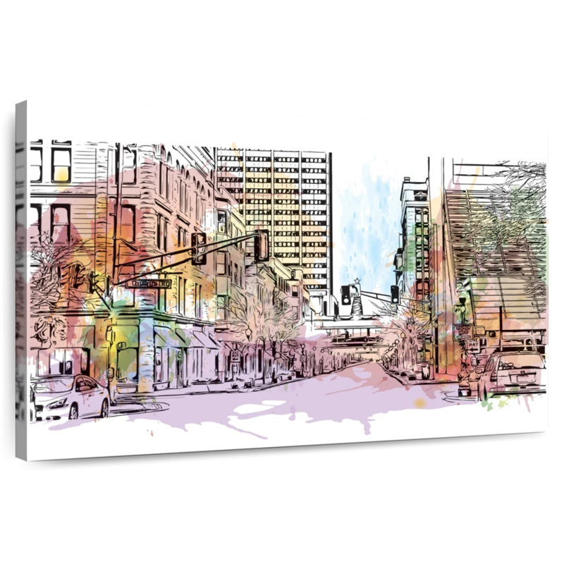 Sireci Fort Wayne City Street, 16" H x 24" W