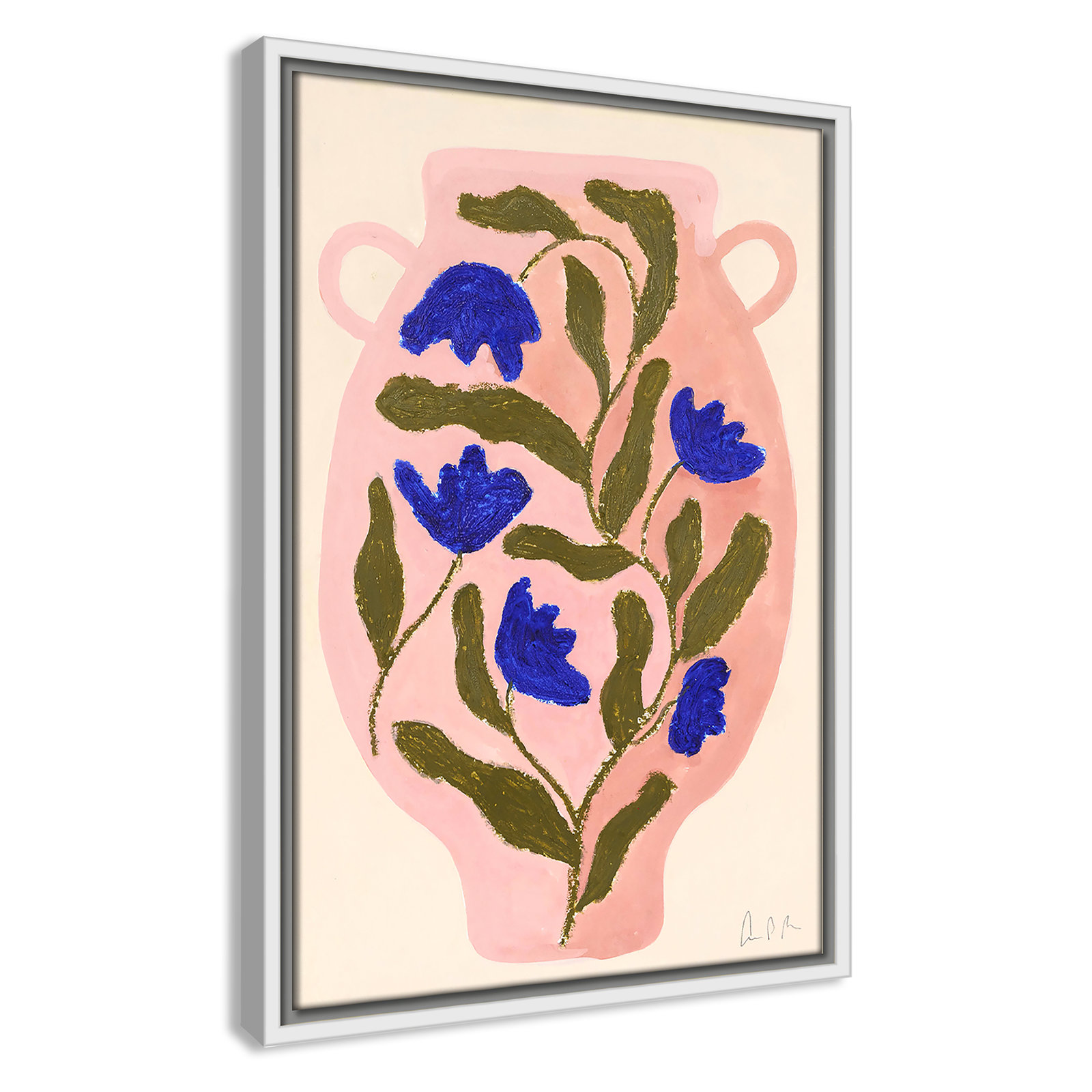 Vase No. 01 Print by Camilla Bergqvist, 19.5" H x 13.5" W, White