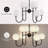 60.08" - Glass - Black - Chandelier