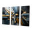 Ensemble de salon Awakening Blue Gold Explosion - Art géométrique mural-1691445074-1691445102