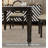 Black American-style retro dining table with a sintered stone tabletop and solid wood frame, in rectangular shape-110808633