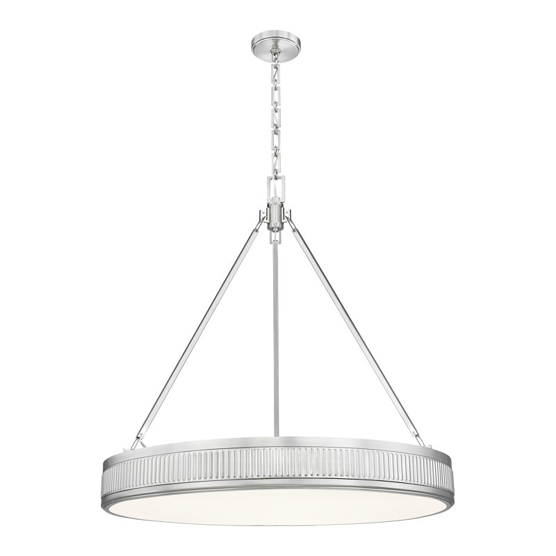 Luminaire suspendu 3 lumières Quinn, Nickel satiné