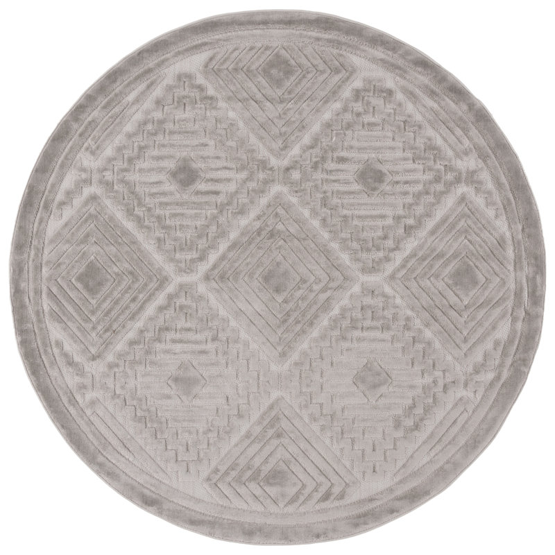 Latria Performance Geometric Rug, Round 6'7"