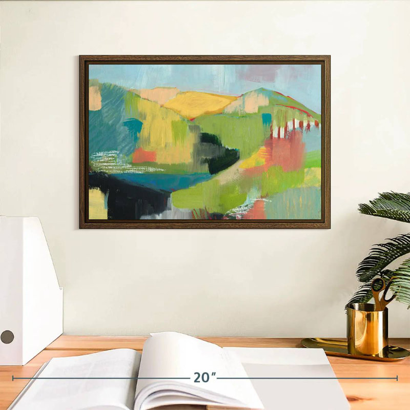 Headlands, 31" X 21", Floating Frame Walnut