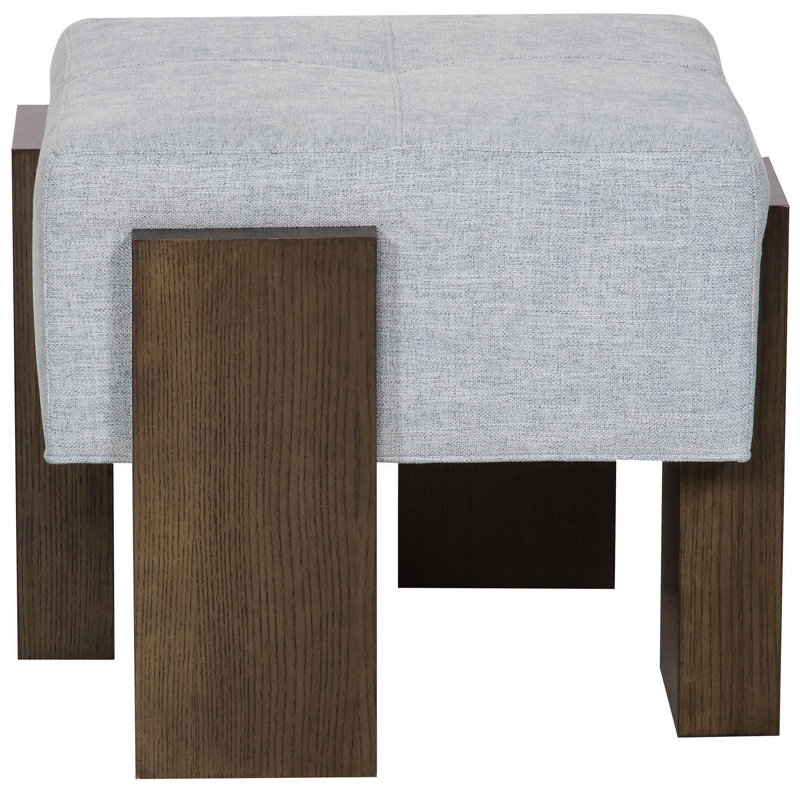 Michael Weiss Buckland 23.5" Wide Rectangle Cocktail Ottoman, Dove Gray, Impala Storm Polyester