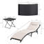 Ensemble de chaises longues d'extérieur réglables pour patio 3 pièces-1945783475