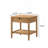 Vichy Single-Drawer Bedroom Nightstand With Shelf, Light Walnut