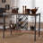 Baxton Studio Vintner Industrial Brown And Black Pub Table With Built-In Wine Cage