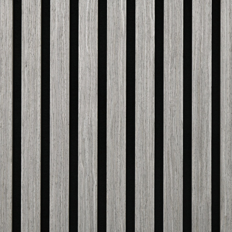4 panneaux muraux insonorisants - Faux bois 24 po x 3D, gris Transformez le bois de votre pièce pour une cuisine élégante