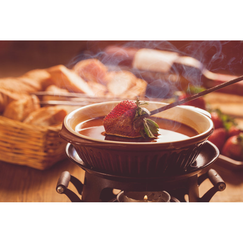 Fondue au chocolat - Photographie sur toile tendue, H 8 po x l 12 po
