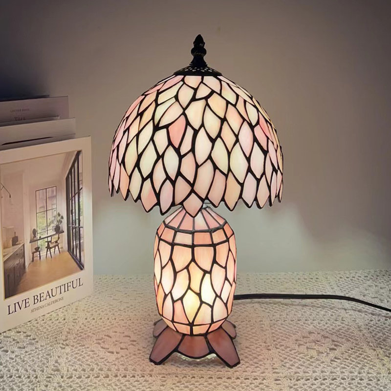 Petite lampe de table Tiffany Wisteria, Vert