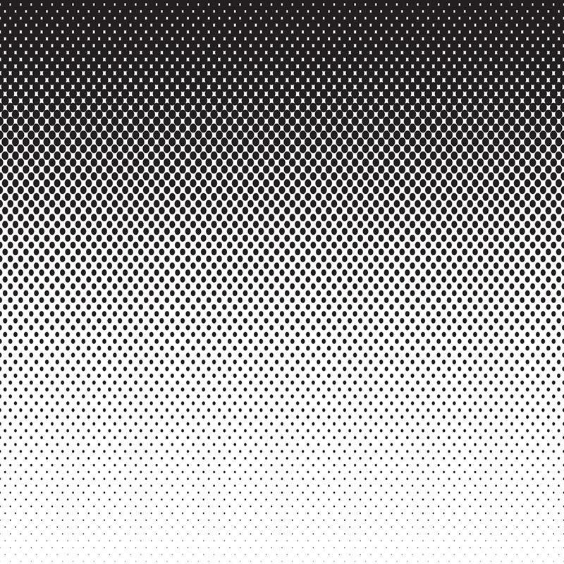 Papier peint adhésif à pois dégradé noir et blanc N05155