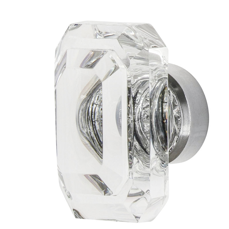 Gem Clear Crystal Crystal 1 9/16" Cabinet Knob, Bright Chrome, 1 9/16"