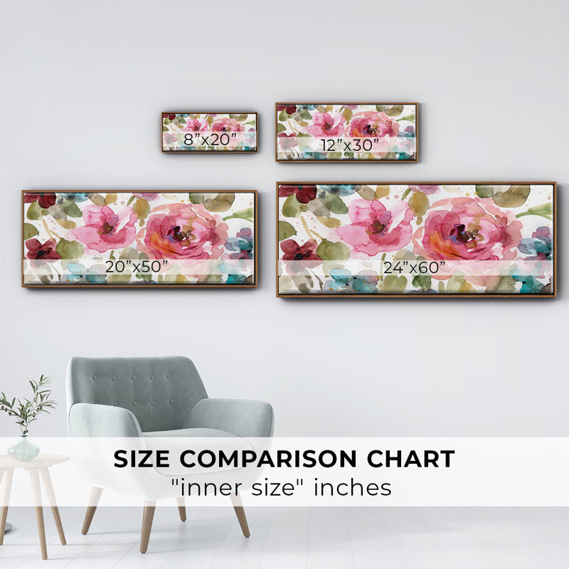 Garden Palette I - Toile avec cadre, H 12 po x l 30 po