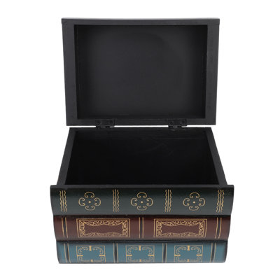 Book Shape Storage Box Antique Vintage Density Board Versatile Fake Decoration for Cafe Shelf Photo Props A