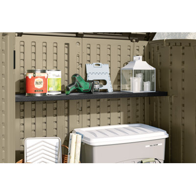 Suncast Horizontal Shed 50 in. W. x 10.25 in. D Shelf Kit in Black