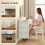 HOMCOM Dressing Table with LED Lighting Mirror and 10 Drawers, White