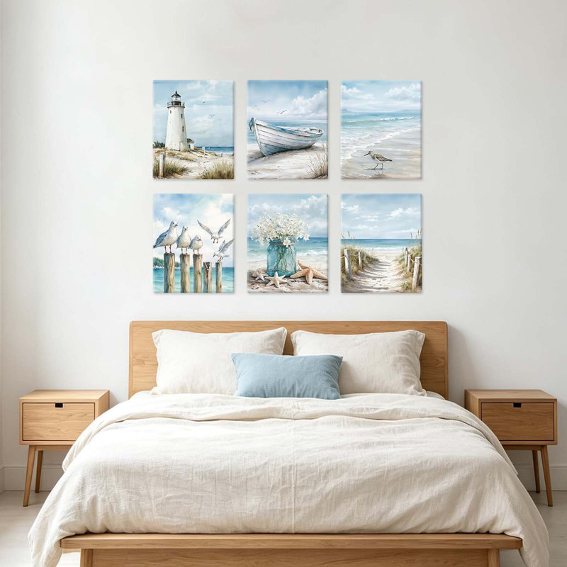 6 Piece Wrapped Canvas Wall Art
