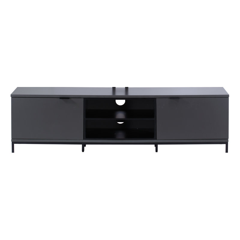 Aerona Unfinished TV Stand for TVs up to 70", Charcoal