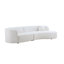 Luxury Modern Style Living Room Upholstery Curved Sofa With Chaise 2-Piece Set, Right Hand Facing Sectional,  Boucle Couch, White