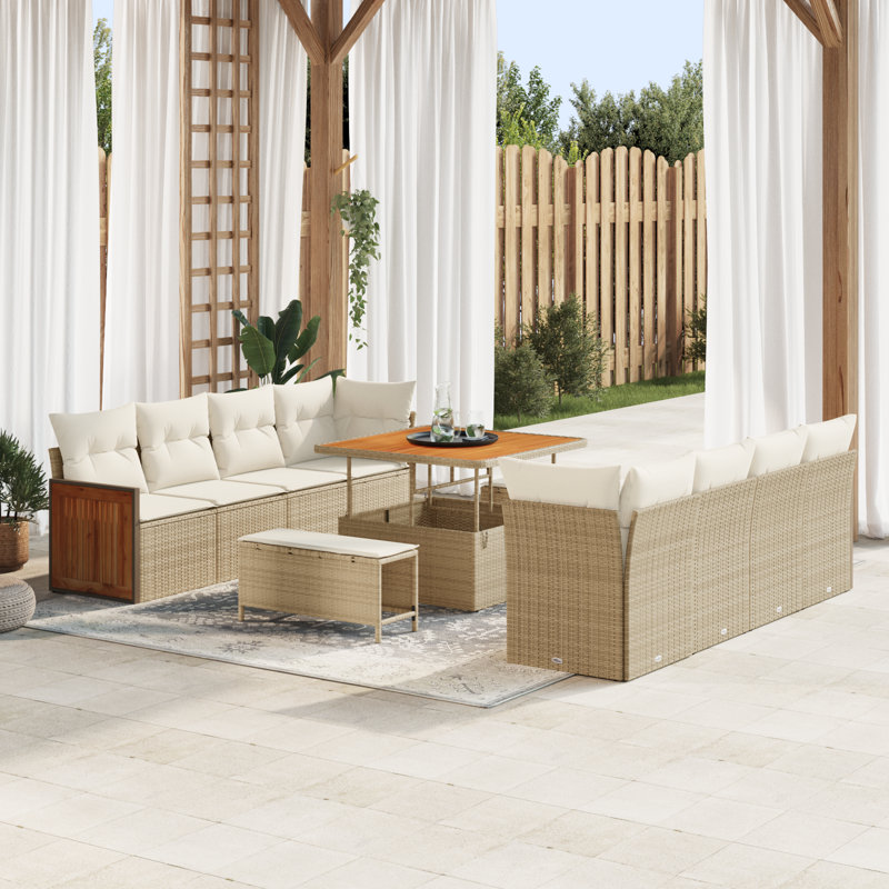 231cm Wide Patio Sofa with Cushions
