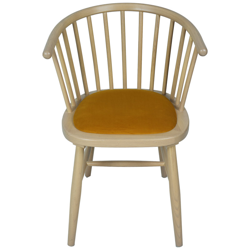 Upholstered Dining Carver Chair - Pad, Yellow
