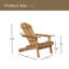 Chaise Adirondack Chaise de patio, chaise de jardin pliante en bois Adirondack Méridienne