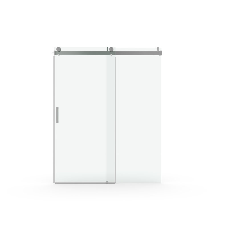 Porte de douche sans cadre en verre trempé coulissant pour salle de bain moderne