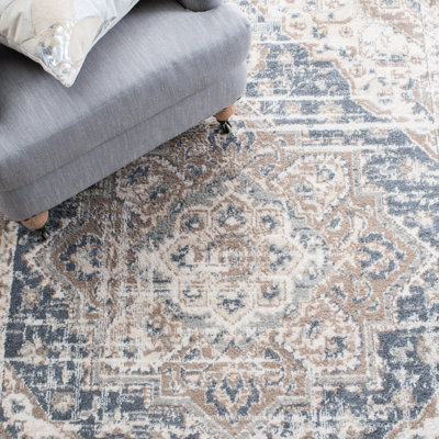 Gyle Oriental Beige/Gray Area Rug