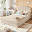Lit de sol rembourré en tissu Teddy, cadre de lit pour enfant bas-1622034651-1622034655