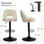 Tabouret de bar rotatif à hauteur ajustable Bridgette 24 "à 32" (ensemble de 6-130119112
