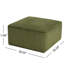 Velours côtelé olive avec un design contemporain et une fonction polyvalente, carrée en velours côtelé de 30,25 po x 17,37 po, offrant une assise décorative confortable, taille-1557564384